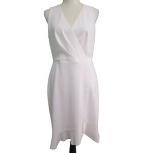 Betsey Johnson High-Low Ruffled Hem w/ Criss Cross Bodice-Ivory-10-NWT